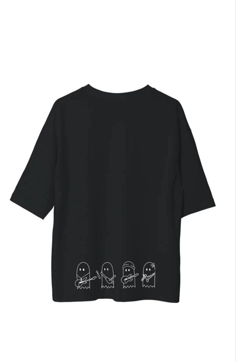 Erkek Baskılı T-Shirt Kısa Kol Bisiklet Yaka Regular Fit Rahat Kalıp Günlük Tişört - Siyah