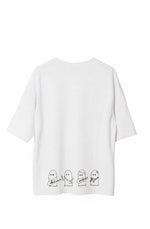 Erkek Baskılı T-Shirt Kısa Kol Bisiklet Yaka Regular Fit Rahat Kalıp Günlük Tişört - Beyaz
