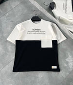 ERKEK Tişört Torba Cepli Parçalı Kısa Kol T-Shirt - iyah