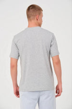 Erkek Düz T-Shirt Kısa Kol Bisiklet Yaka Regular Fit Rahat Kalıp Günlük Tişört - Gri