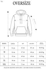 Erkek 3 İplik Pamuklu Kapüşonlu Cepli Oversize Hoodie Sweatshirt - Füme