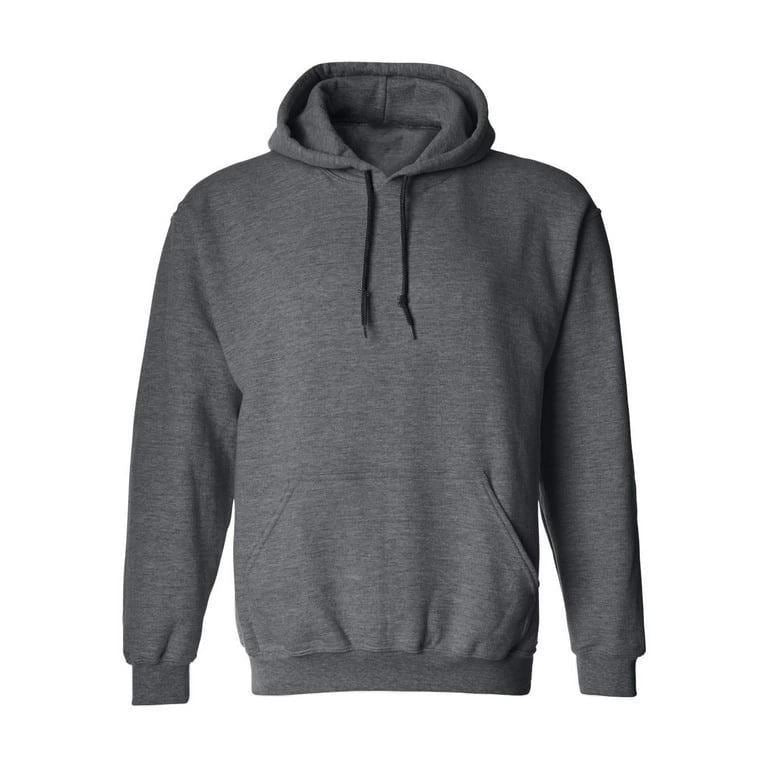 Erkek 3 İplik Pamuklu Kapüşonlu Cepli Oversize Hoodie Sweatshirt - Füme