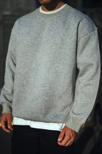 Erkek Kışlık Bisiklet Yaka 3 İplik Basic SweatShirt - Gri