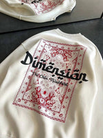 Kadın 3 İplik Pamuklu Bisiklet Yaka Baskılı SweatShirt - Beyaz