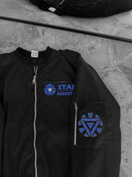 ERKEK Stark Industries Siyah Bomber Mont Fermuarlı Cepli Uzun Kollu Kapitone - Siyah