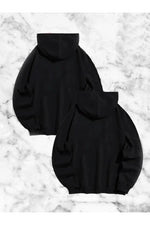 Örümcek Baskılı Sevgili Çift Kombini Kapüşonlu Sweatshirt & Hoodie - Siyah