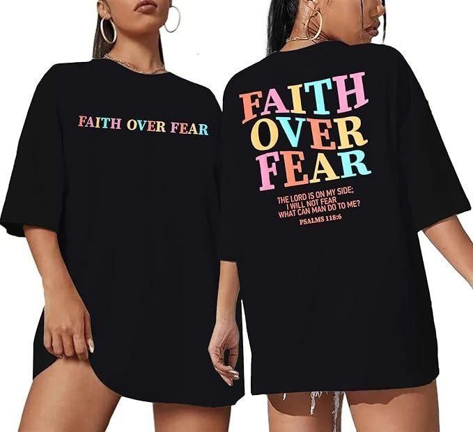 Kadın Baskılı T-Shirt Kısa Kol Bisiklet Yaka Oversize Rahat Kalıp Tişört - Siyah