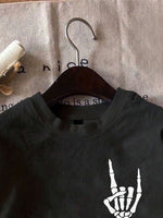 Erkek Baskılı T-Shirt Kısa Kol Bisiklet Yaka Regular Fit Rahat Kalıp Tişört - Siyah
