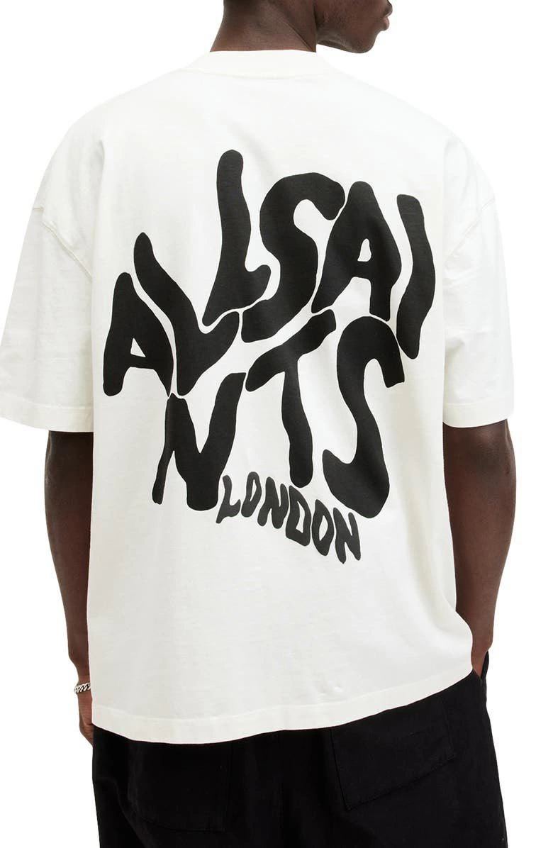 Erkek Tişört Baskılı Oversize kısa kol T-Shirt - Beyaz