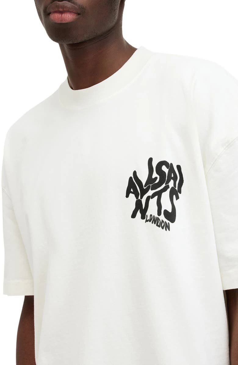 Erkek Tişört Baskılı Oversize kısa kol T-Shirt - Beyaz
