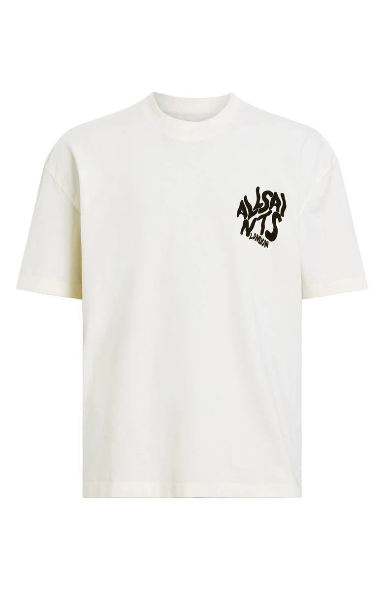 Erkek Tişört Baskılı Oversize kısa kol T-Shirt - Beyaz