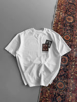 Erkek Yazlık Bisiklet Yaka Baskılı Regular Fit Tişört Kısa Kol T-Shirt - Beyaz