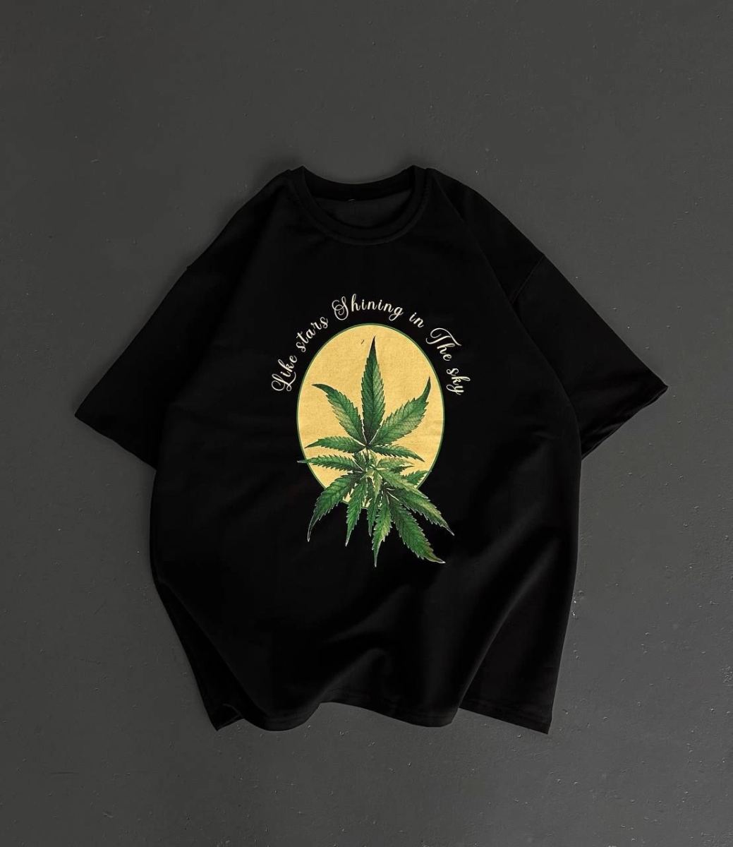 Erkek Baskılı T-Shirt Kısa Kol Bisiklet Yaka Regular Fit Yazlık Tişört - SiyahSiyah