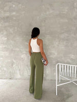 Kadın Ayrobin Oversize Kadın Pantolon - Mint Yeşili