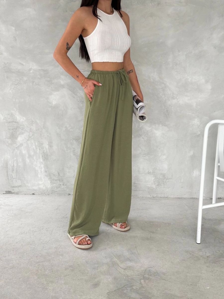 Kadın Ayrobin Oversize Kadın Pantolon - Mint Yeşili