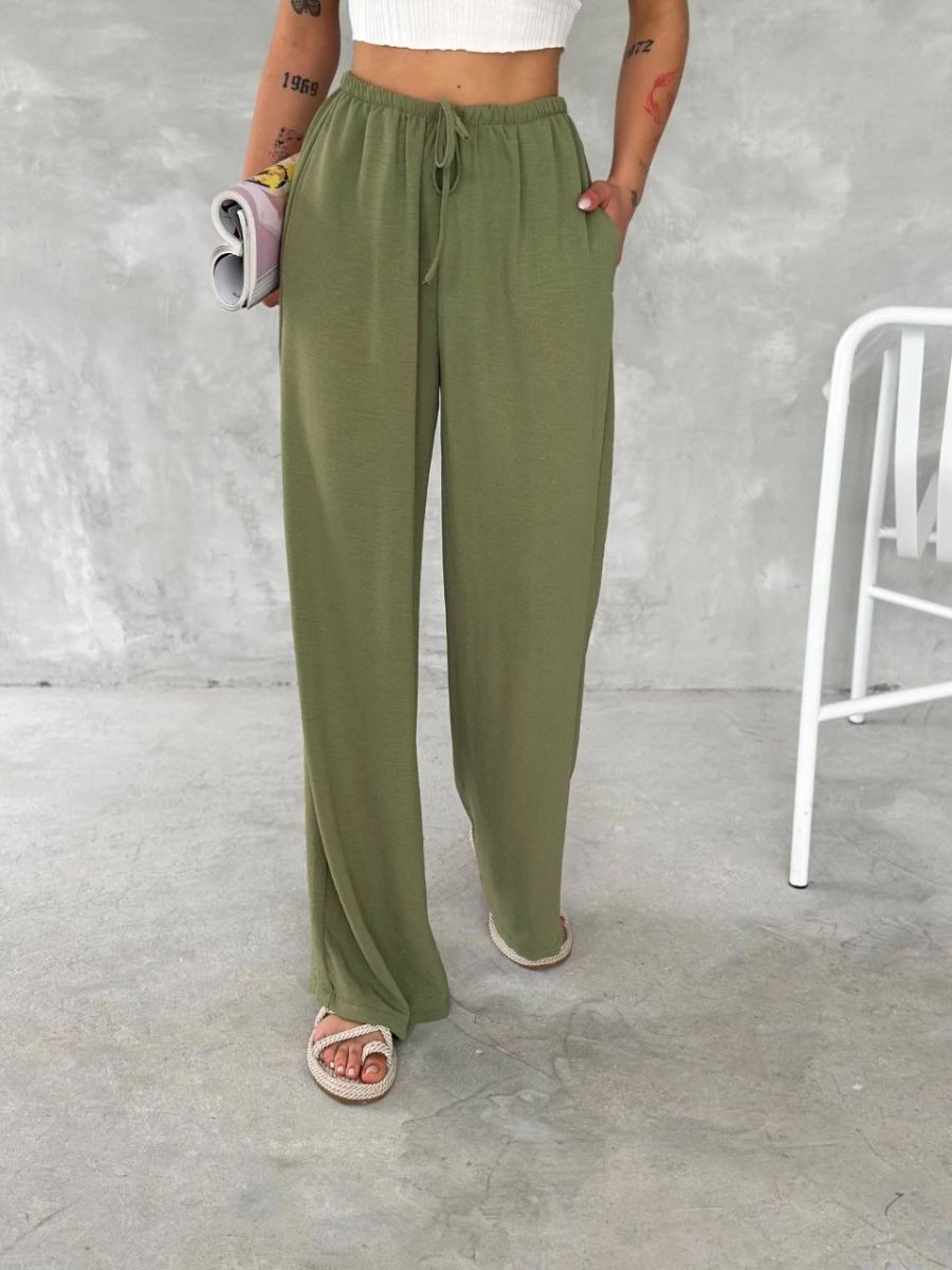 Kadın Ayrobin Oversize Kadın Pantolon - Mint Yeşili