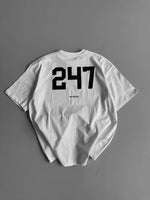 Erkek Ön ve Arka Baskılı T-Shirt Kısa Kol Bisiklet Yaka Regular Fit Tişört - Beyaz