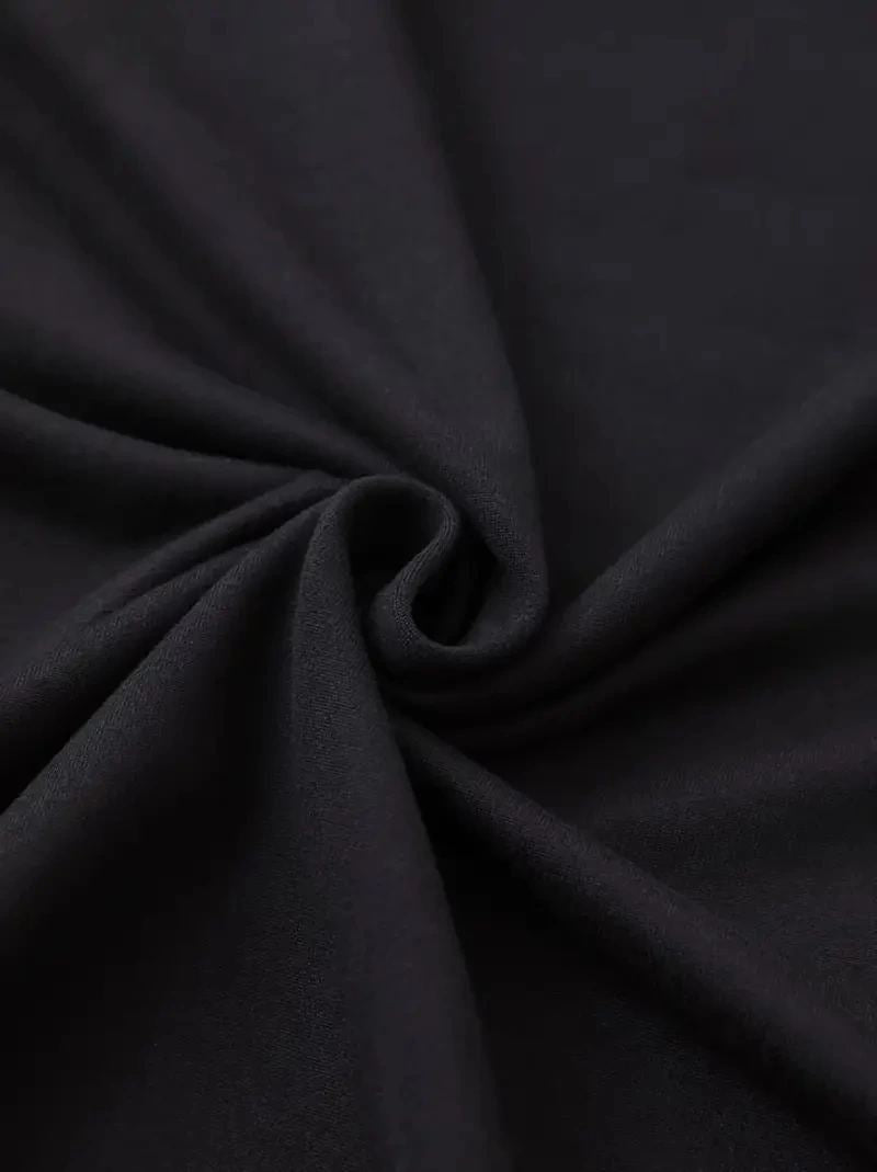 Kadın Kısa Kol Yazlık Tişört Bisiklet Yaka Baskılı Oversize T-Shirt - Siyah