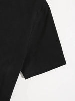 Kadın Tişört Shut up Baskılı Bisiklet Yaka Kısa Kol T-shirt - Siyah
