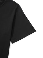 Erkek Kısa Kol Yazlık Tişört Bisiklet Yaka Palmiye Baskılı T-Shirt - Siyah