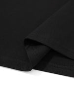 Erkek Kısa Kol Yazlık Tişört Bisiklet Yaka Baskılı Oversize T-Shirt - Siyah