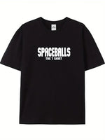 Erkek Baskılı T-Shirt Kısa Kol Bisiklet Yaka Regular Fit Rahat Kalıp Tişört - Siyah
