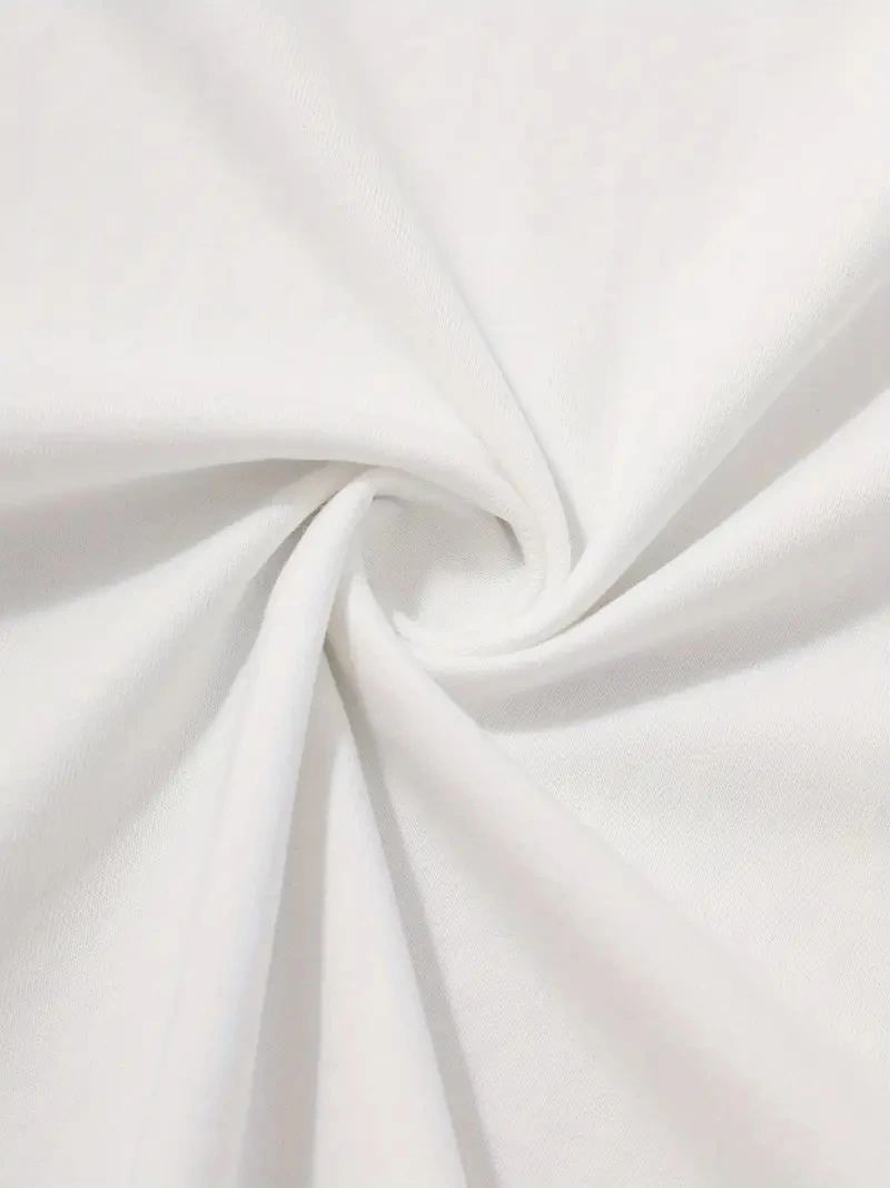 Erkek Sarj %1 Baskılı T-Shirt Kısa Kol Bisiklet Yaka Regular Fit Tişört - Beyaz
