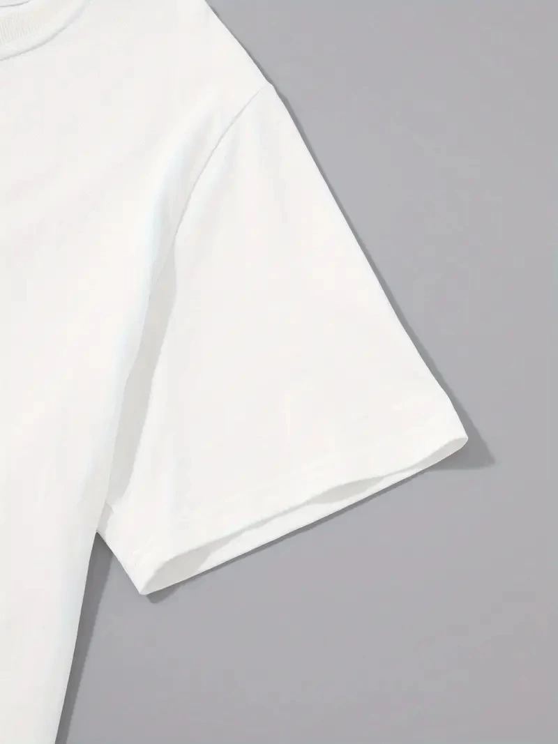 Erkek Sarj %1 Baskılı T-Shirt Kısa Kol Bisiklet Yaka Regular Fit Tişört - Beyaz