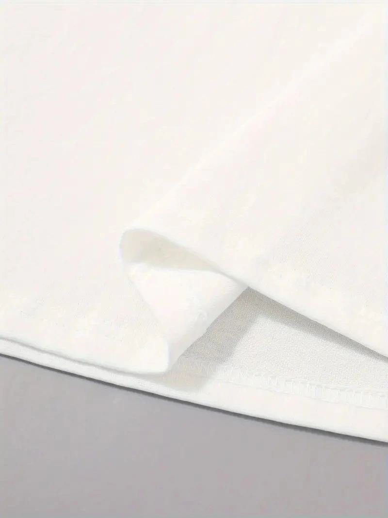Erkek Sarj %1 Baskılı T-Shirt Kısa Kol Bisiklet Yaka Regular Fit Tişört - Beyaz