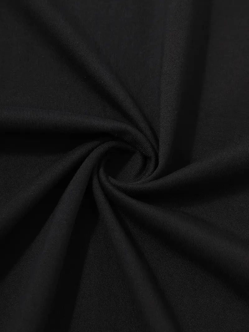 Erkek Tişört Palmiye Baskılı Bisiklet Yaka Kısa Kol Yazlık T-shirt - Siyah