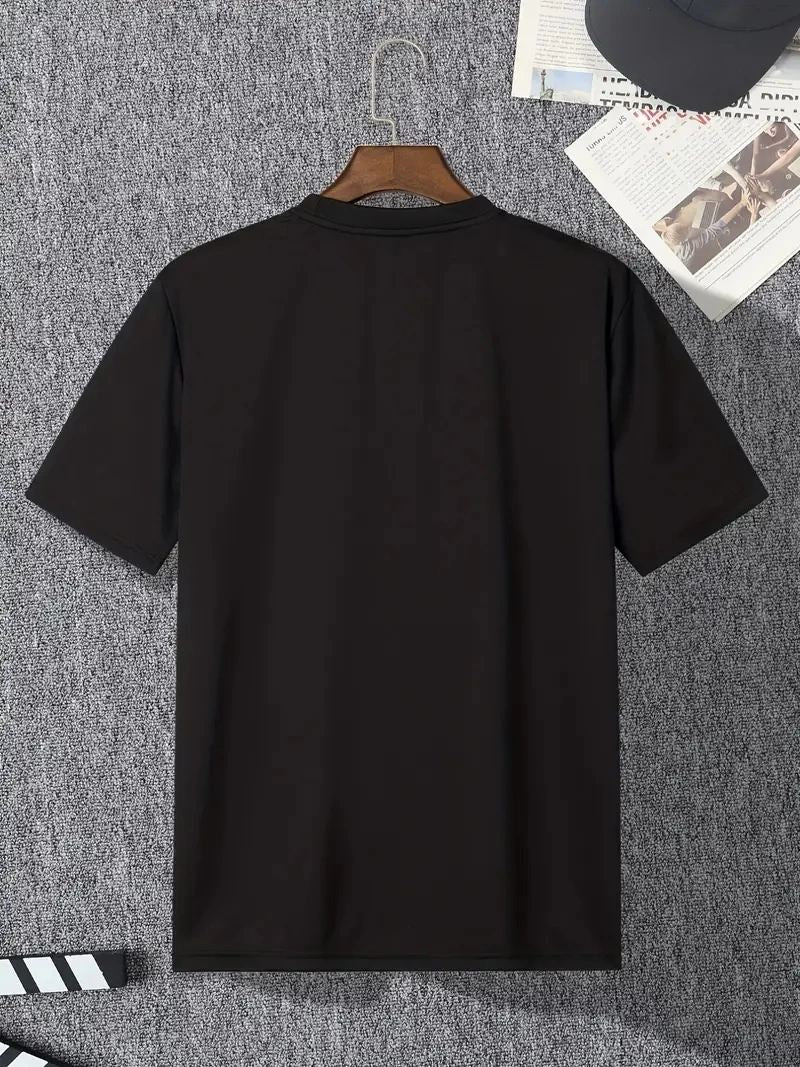 Erkek  Tişört TRIED TO WARN YOU. Baskılı Bisiklet Yaka T-shirt - Siyah