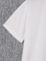 Erkek Baskılı T-Shirt Kısa Kol Bisiklet Yaka Regular Fit Rahat Kalıp Günlük Tişört - Beyaz