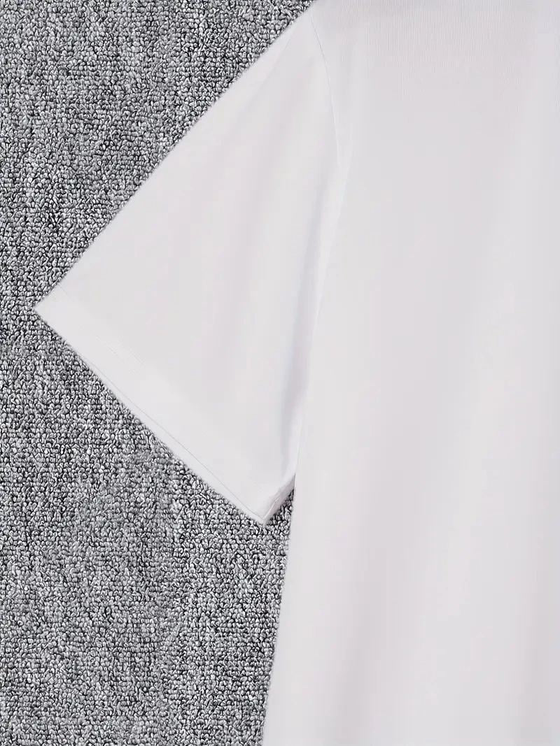 Erkek Baskılı T-Shirt Kısa Kol Bisiklet Yaka Regular Fit Rahat Kalıp Günlük Tişört - Beyaz