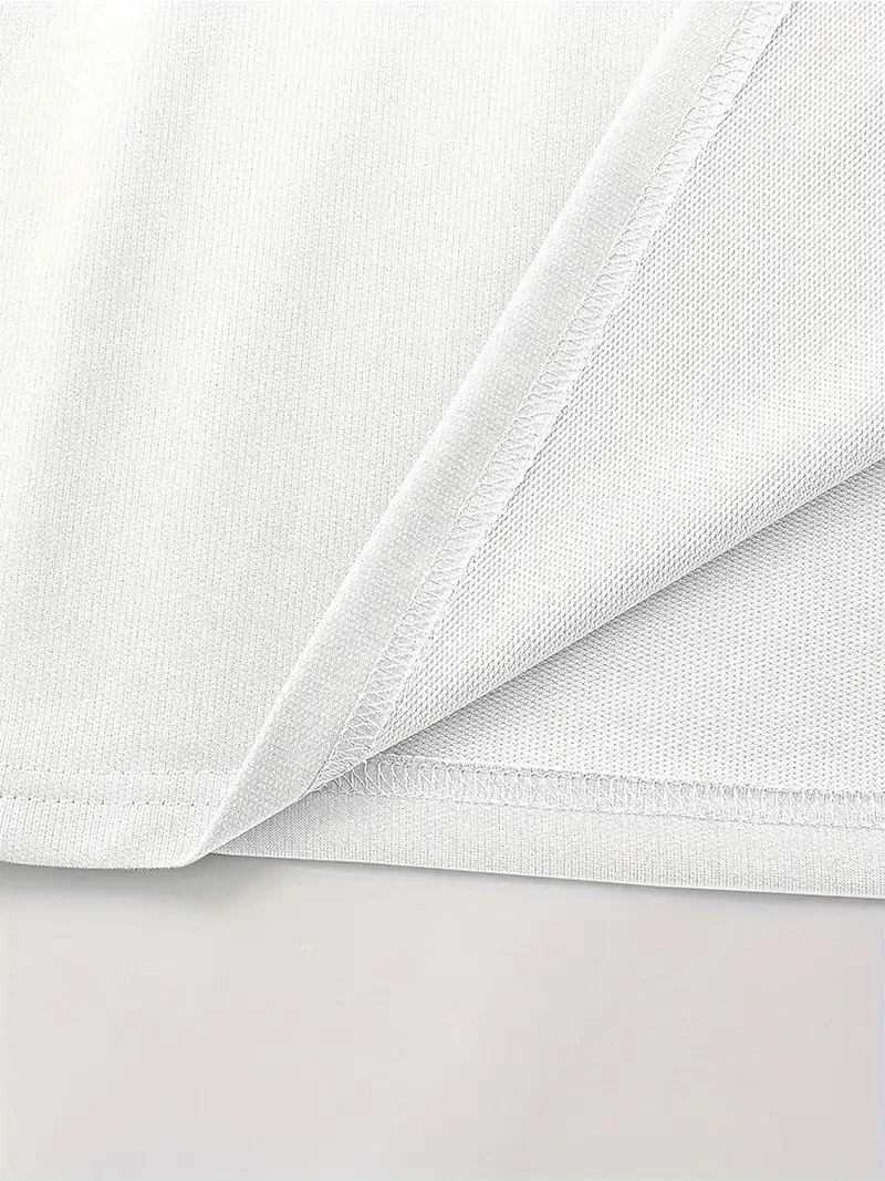 Erkek LB Baskılı Tişört Bisiklet Yaka Kısa Kol T-shirt - Beyaz