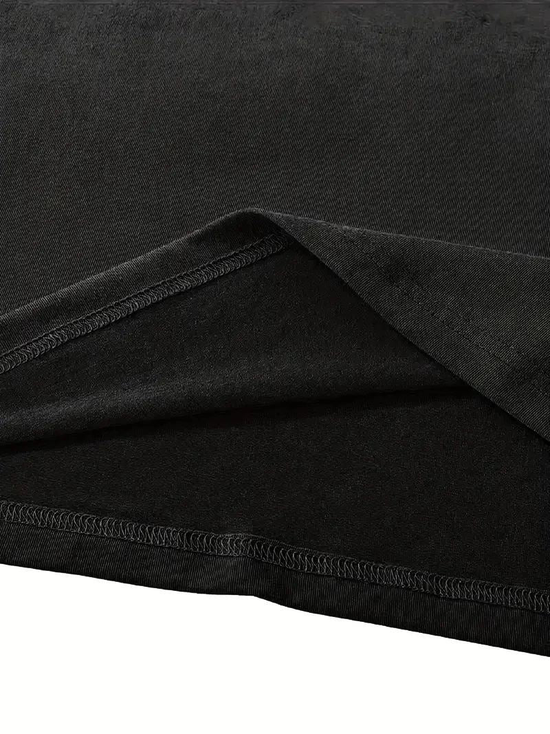 Kadın Tişört fiyonk baskılı Bisiklet yaka yazlık Kısa Kol oversize t-shirt - Siyah
