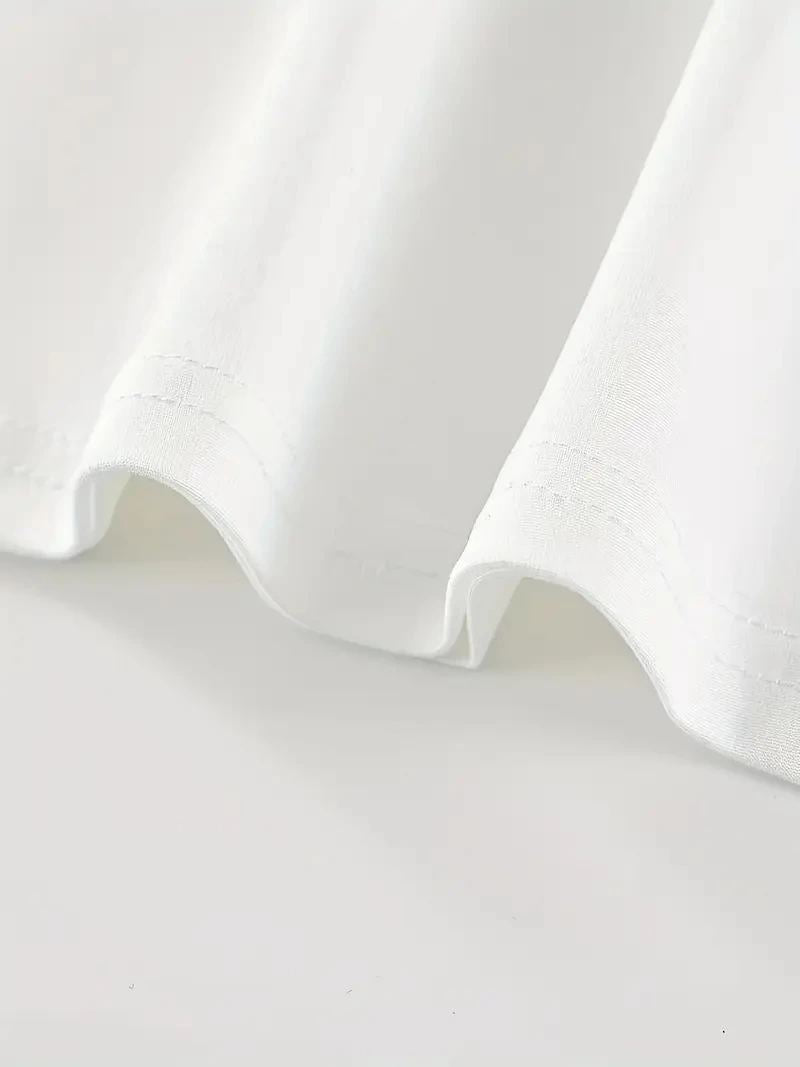 Kadın New York Baskılı Tişort Kısa Kol Bisiklet Yaka T-shirt - Beyaz