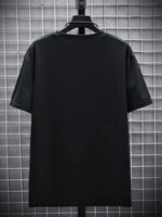 Erkek Tişört FUTRE Baskılı Kısa Kol Bisiklet Yaka T-shirt - Siyah
