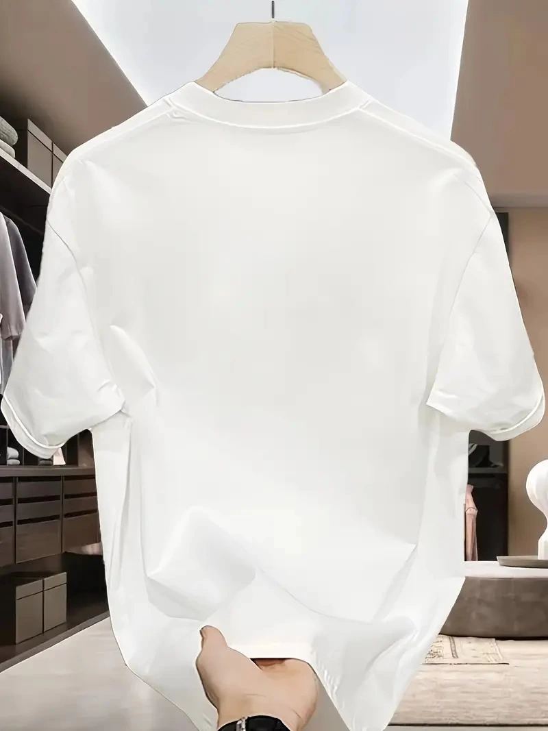 ERKEK Bisiklet yaka Tişört Özgür kuşlar Baskılı kısa kol T-shirt - Beyaz