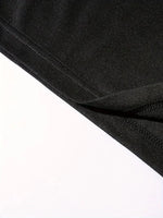 Erkek Baskılı Tişört Kısa Kol Bisiklet Yaka Oversize T-Shirt - Siyah