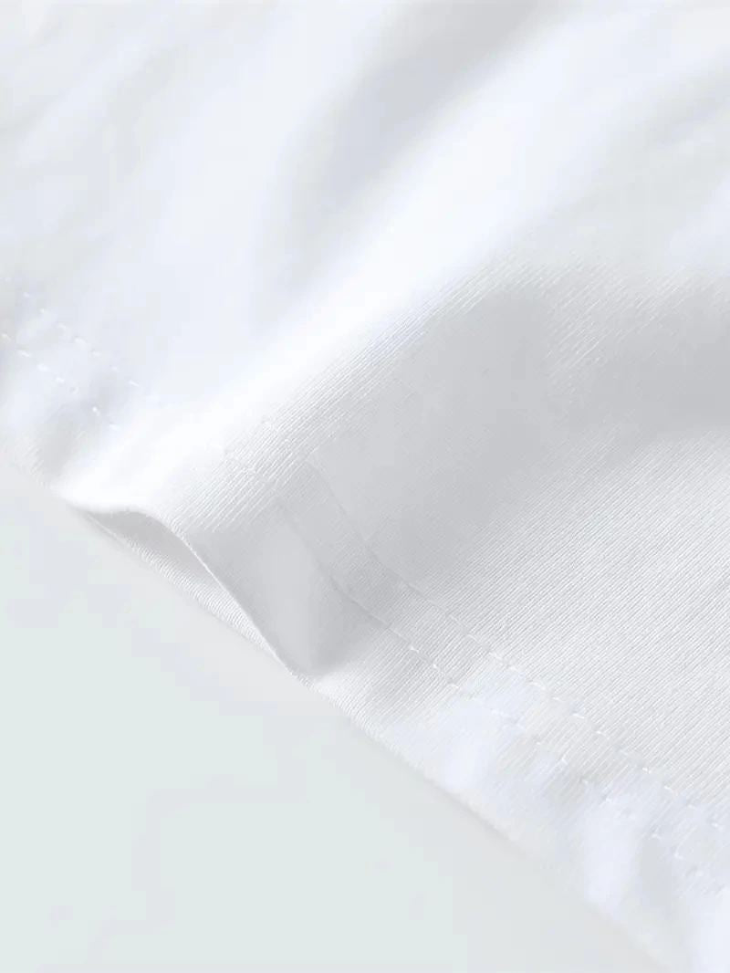Erkek Baskılı Tişört Kısa Kol Bisiklet Yaka Oversize T-Shirt - Beyaz
