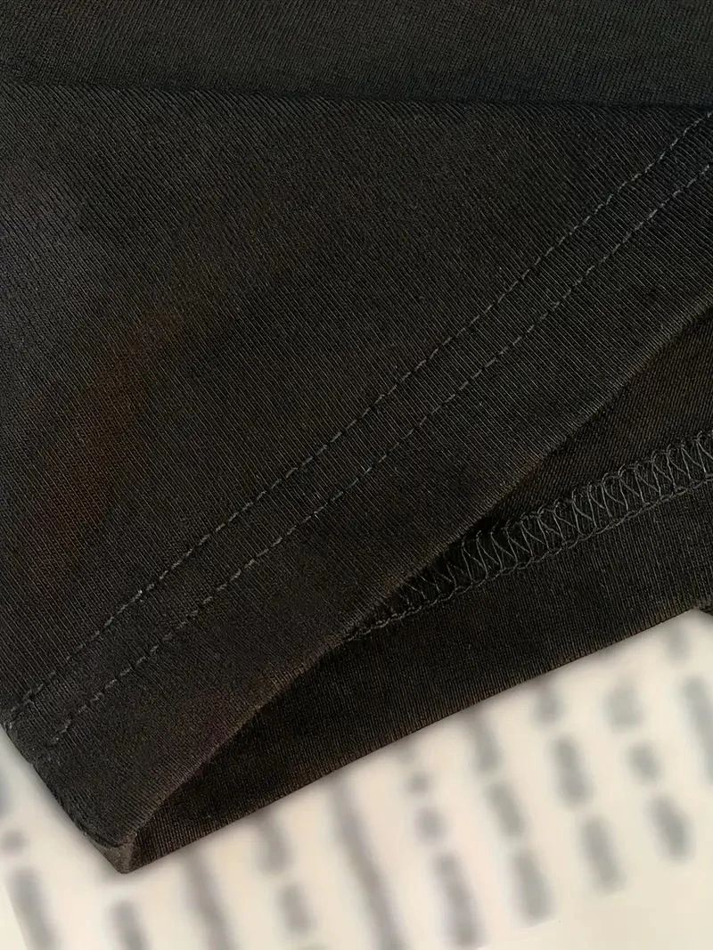 Kadın Tişört Newtro Baskılı Oversize Bisiklet Yaka T-shirt - Siyah
