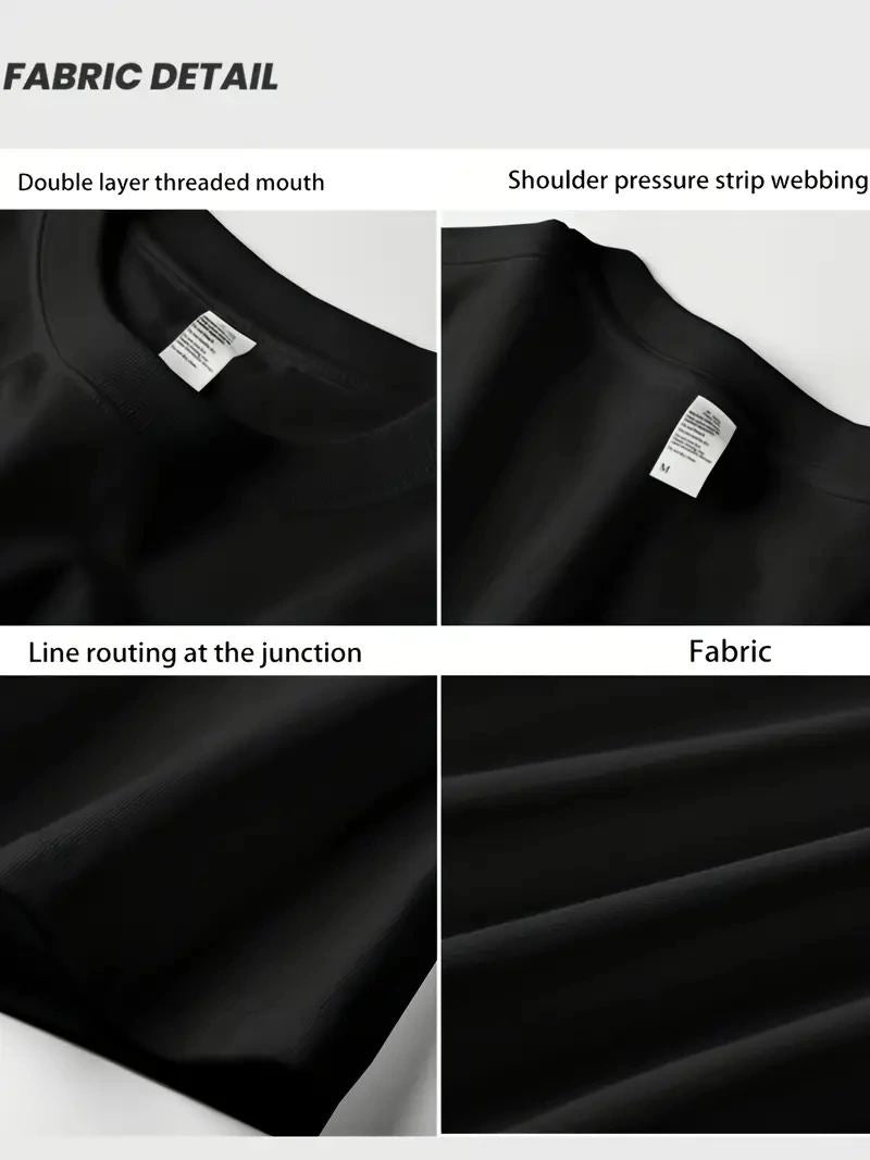 Kadın Kısa Kol Yazlık Tişört Bisiklet Yaka Baskılı Oversize T-Shirt - Siyah