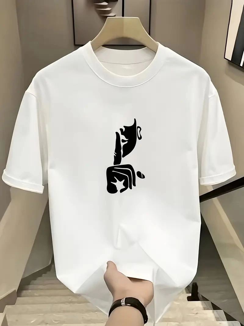 Kadın T-Shirt Bisiklet Yaka Kısa kol Baskılı tişört - Beyaz
