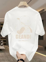 Kadın T-Shirt "GANDHI The Project" Baskılı Kısa Kollu tişört - Beyaz
