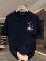 Kadın T-Shirt  "GANDHI The Project" Baskılı Kısa Kollu tişört - Siyah