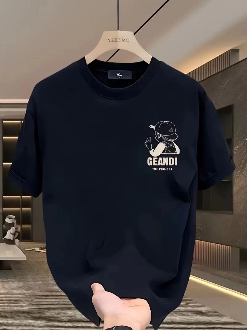 Kadın T-Shirt  "GANDHI The Project" Baskılı Kısa Kollu tişört - Siyah