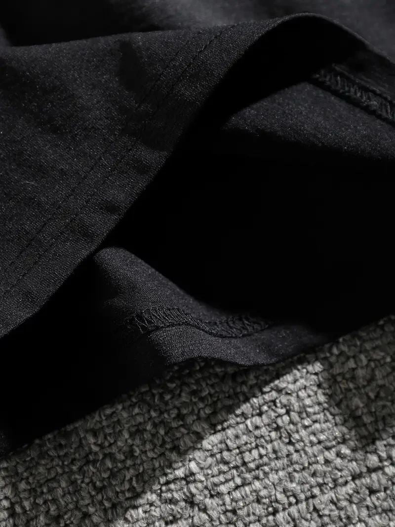 Erkek Tişört Dağ Grafikli Kısa kollu Yazlık T-shirt - Siyah