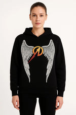 Metallica İki İplik Kapüşonlu Ön ve Arka Baskılı hoodie - Siyah