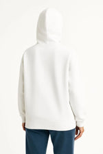Kadın Samuray Ninja Çift Kapüşonlu Maske Detaylı 3 İplik Hoodie - Beyaz