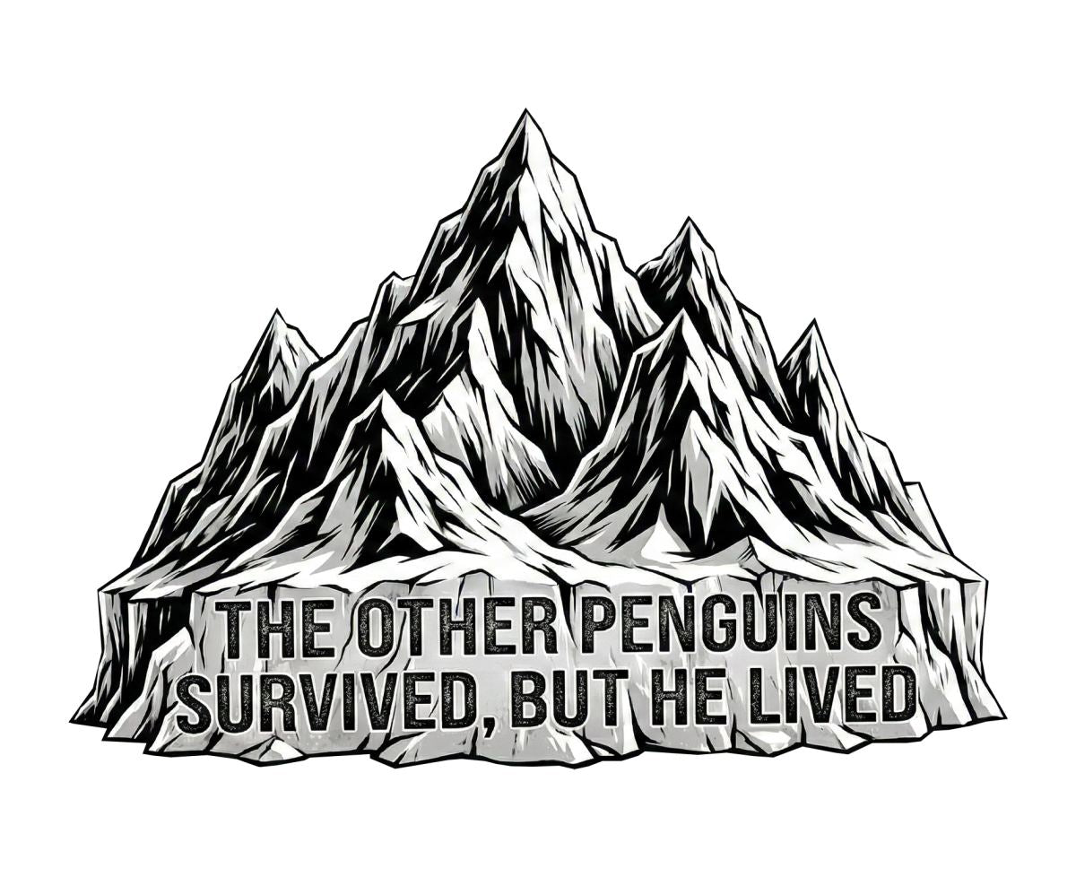 Erkek Nihilist Penguen Baskılı 3 İplik Pamuklu Kapüşonlu Sweatshirt Hoodie Beyaz
